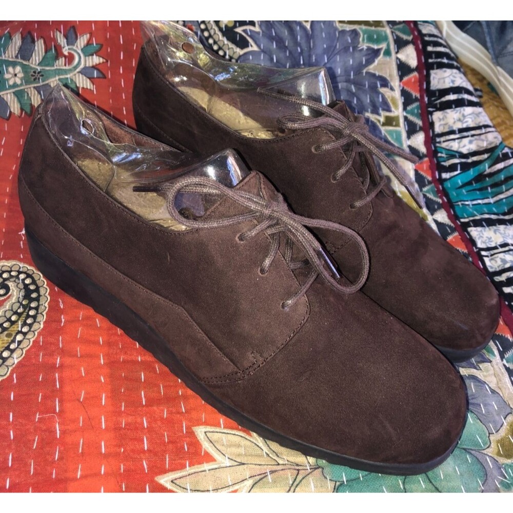 Women's Rockport Walking Shoes Brown Suede Leather Oxford Size 7.5M